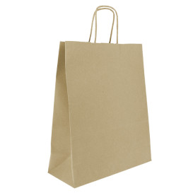 Sac en papier avec Anses Kraft 100g/m² 25+11x31cm (25 Utés)