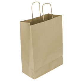 Sac en papier avec Anses Kraft 100g/m² 25+11x31cm (25 Utés)