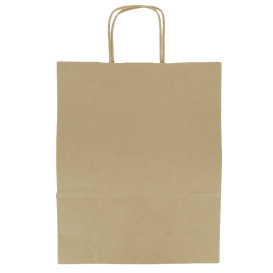 Sac en papier avec Anses Kraft 100g/m² 25+11x31cm (25 Utés)