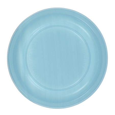 Assiette Plate Réutilisable Economique PS Bleu Clair Ø17cm (300 Utés)