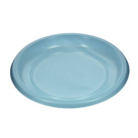 Assiette Plate Réutilisable Economique PS Bleu Clair Ø17cm (300 Utés)