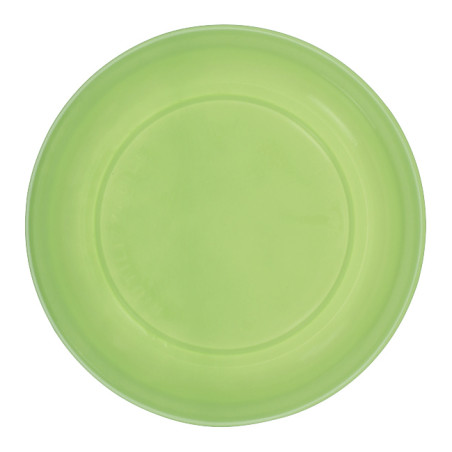 Assiette Plate Réutilisable Economique PS Vert Citron Ø17cm (25 Utés)