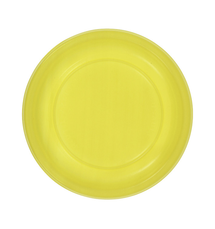 Assiette Plate Réutilisable Economique PS Jaune Ø17cm (300 Utés)