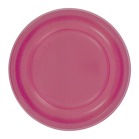 Assiette Plate Réutilisable Economique PS Fuchsia Ø22cm (25 Utés)