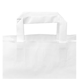 Sac en Papier Kraft Blanc avec Anses 100g/m² 22+11x27cm (25 Utés)