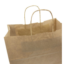 Sac en Papier Kraft Marron avec Anses 80g/m² 30+18x29cm (200 Utés)