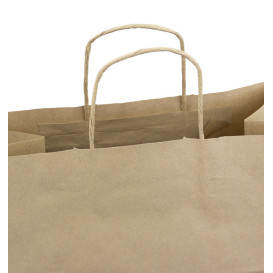 Sac en papier Kraft Marron avec Anses 100g/m² 35+18x34cm (250 Utés)