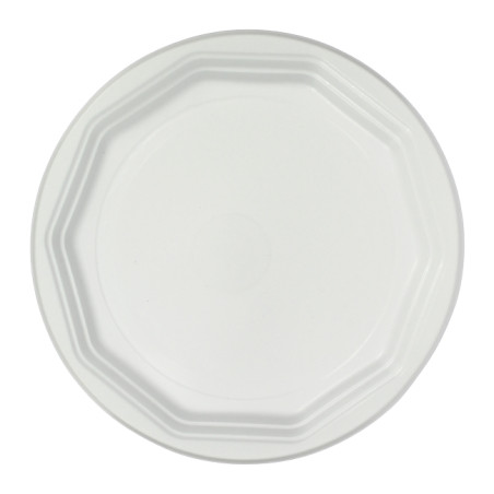 Assiette Réutilisable PP "Deka" Plate Blanc 220mm (33 Utés)