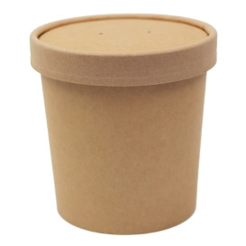 Kraft Kartonnen Pot 16Oz/450ml Ø10cm (25 Stuks)