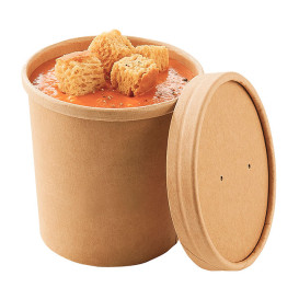 Pot en carton kraft 12Oz/350ml Ø9cm (25 Utés)