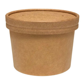 Kraft Kartonnen Pot 8oz/250ml Ø9cm (25 Stuks)