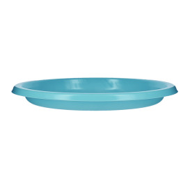 Assiette Plate Réutilisable Economique PS Turquoise Ø22cm (25 Utés)