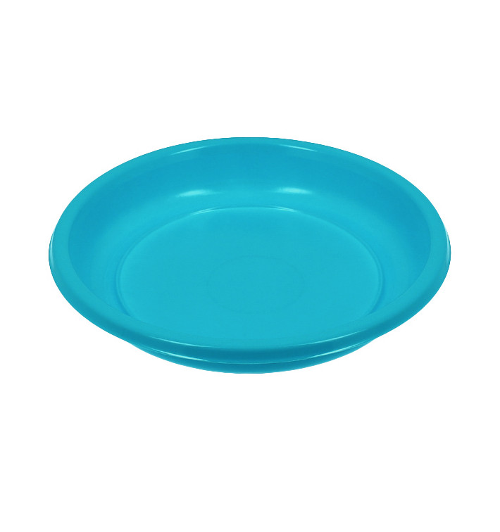 Assiette Plate Réutilisable Economique PS Turquoise Ø20,5cm (150 Utés)