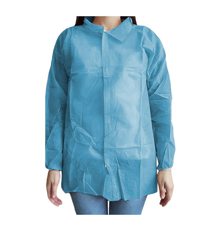 Blouse Cadet PP 35gr.Velcro et Sans Poches Bleu (100 Utés)