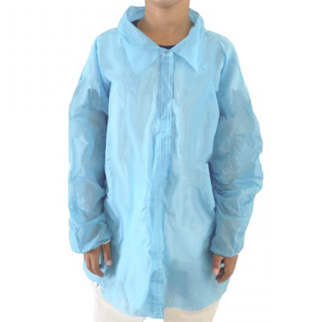 Blouse Enfant PP Bleu Velcro et Sans Poches (1 Uté)