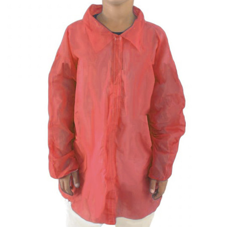 Blouse Enfant PP Rouge Velcro et Sans Poches (1 Uté)