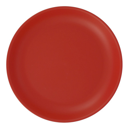 Assiette Réutilisable Durable PP Minéral Rouge Ø21cm (6 Utés)