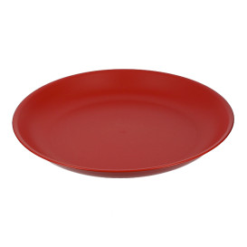 Assiette Réutilisable Durable PP Minéral Rouge Ø21cm (6 Utés)