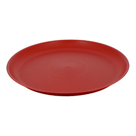 Assiette Réutilisable Durable PP Minéral Rouge Ø27,5cm (54 Utés)