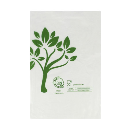 Sac sans Anses Home Compost “Be Eco!” 16x24cm 12µm (5.000 Utés)