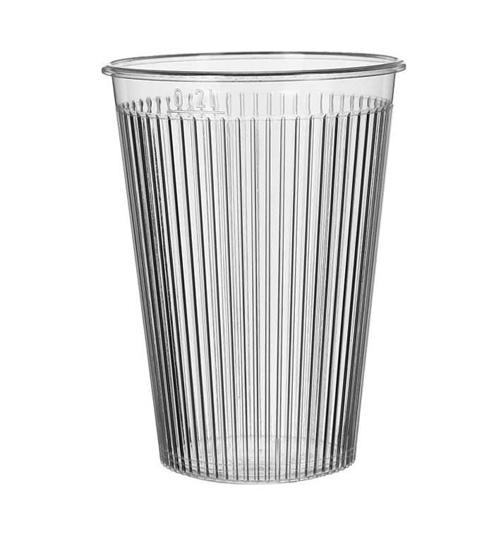 Gobelet "Ribbed" PS 200ml Dur Transparent (1.000 Unités)