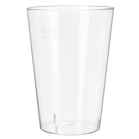 Verre en Plastique Transparent PS Cristal (50 Utés)