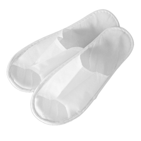 Chaussons PP Ouvert Blanc Semelle mousse EVA (25 Paires)