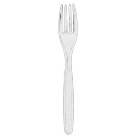 Fourchette plastique PS Réutilisable Transparent 18cm (480 Utés)