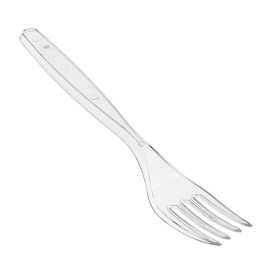 Fourchette plastique PS Réutilisable Transparent 18cm (480 Utés)