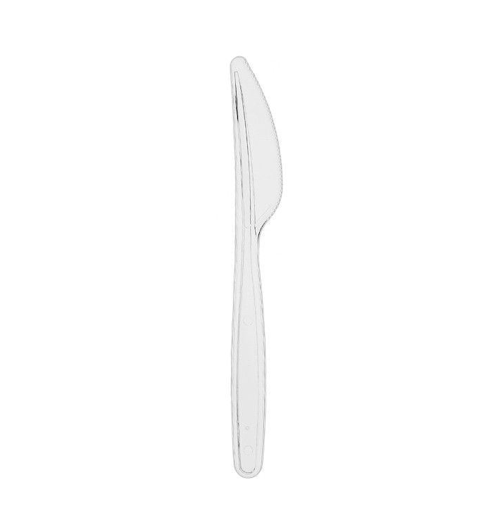 Couteau plastique PS Réutilisable Transparent 18cm (480 Utés)