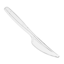 Couteau plastique PS Réutilisable Transparent 18cm (480 Utés)