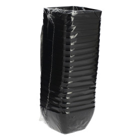 Proeving plastic kom PS zwart 5x5x3 cm 75ml (200 stuks)