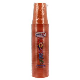 Plastic PS beker oranje 200ml Ø7cm (50 stuks) 