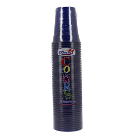 Plastic PS beker donkerblauw 200ml Ø7cm (50 stuks) 