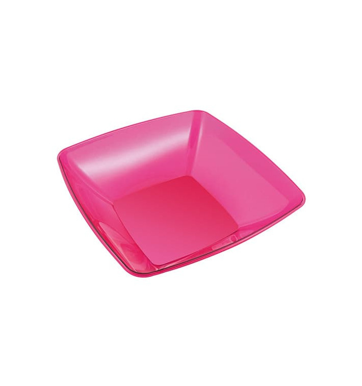 Plastic Kom PS Kristal Hard framboos 480ml 14x14cm 