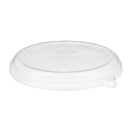 Plastic Deksel RPET voor Oval Suikerriet dienblad Ecologisch transparant 710 en 940 ml (50 stuks) 