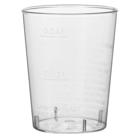 Verre en Plastique Transparent PS Cristal 40ml (2.000 Utés)