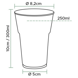 Gobelet Réutilisable PS "Diamant" Cristal 300ml Ø8,0cm (25 Utés)