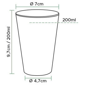 Gobelet "Ribbed" PS 200ml Dur Transparent (1.000 Unités)