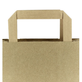 Papieren zak voor fles met handgrepen kraft 19+8x37cm (250 stuks)