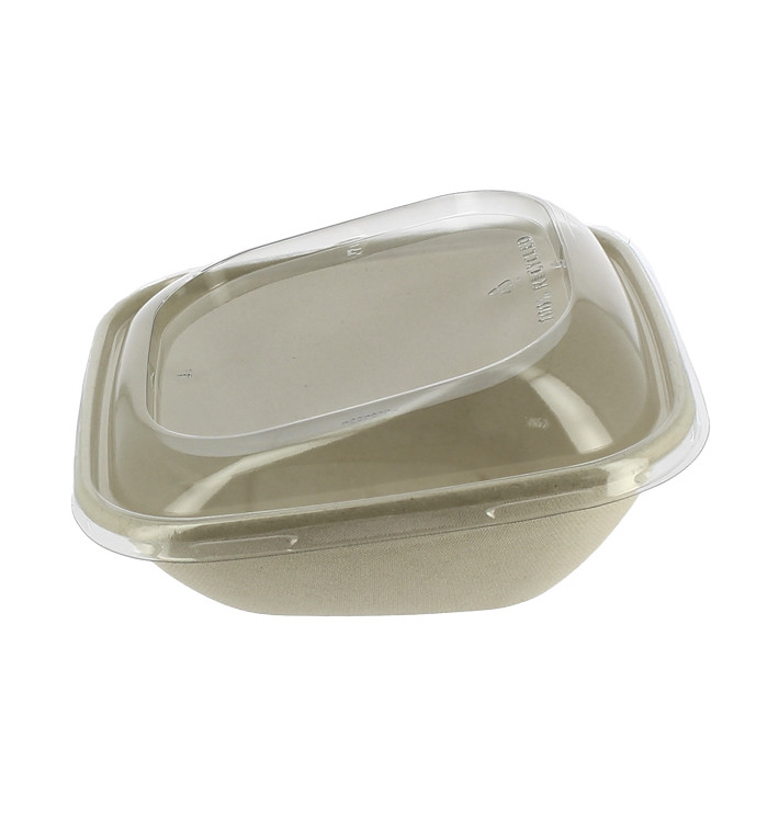 Suikerriet Container met Deksel 750ml 19x19x8cm (15 stuks) 