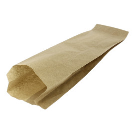 Papieren stokbrood zak Vetvrij met Opening kraft 9+5x32cm (250 stuks) 