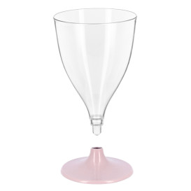 Coupe Réutilisable PS Eau/Vin Pied Rose 200ml 2P (48 Unités)