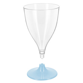 Coupe Réutilisable PS Eau/Vin Pied Bleu 200ml 2P (48 Unités)