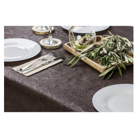 Nappe en Non-Tissé PLUS Marron 120x120cm (100 Utés)