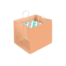 Sac en papier avec Anses Boîte Pizza  80g 37+33x32 cm (125 Unités)