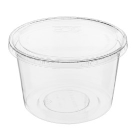 Couvercle Récipient Compostable PLA 235,355,470,940ml (500 Utés)