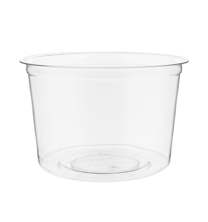 Récipient Compostable PLA Transparent 470ml (50 Utés)