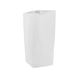 Sac en Papier avec Fond Hexagonal Blanc 17x22cm (50 Utés)