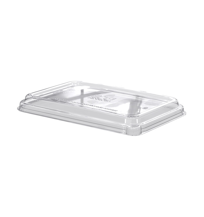 Plastic Deksel RPET transparant voor Suikerriet dienblad Ecologisch 355 en 470 ml (400 stuks)